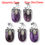 Miniature : Fashion Amethyst Gemstone Pendant – Purple Quartz Charm for DIY Jewelry