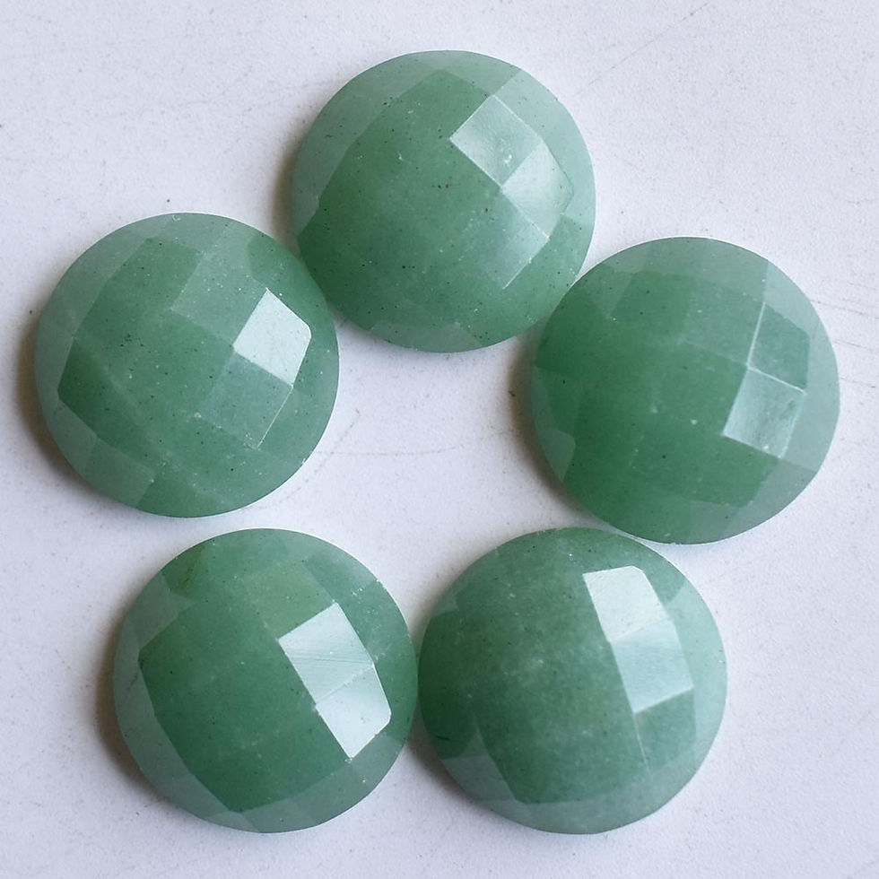 Miniaturbild: Natural stone mixed round cabochon faceted bead for jewelry 16mm Wholesale12pcs