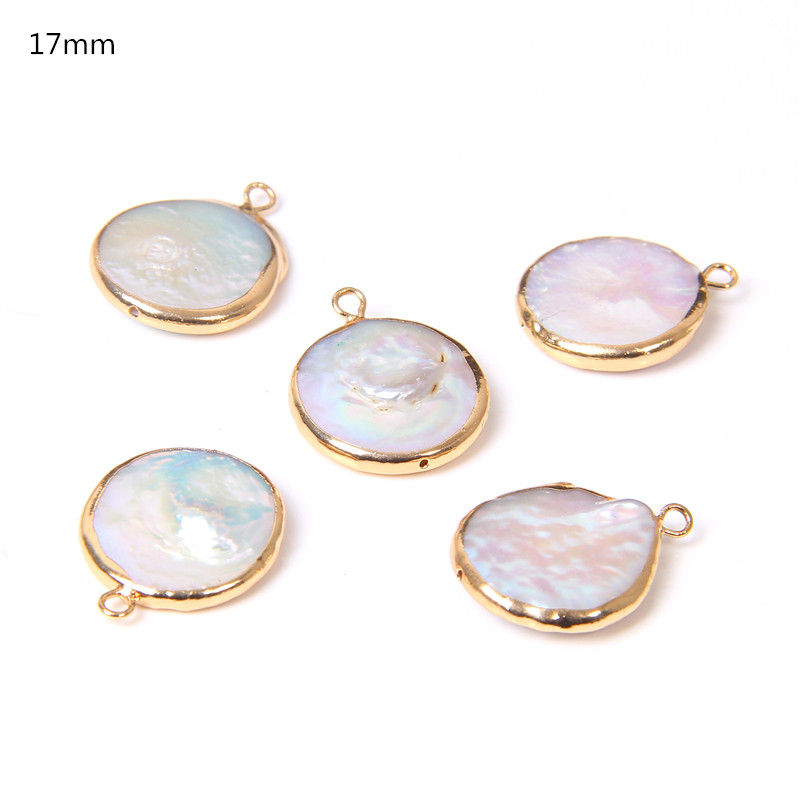 الصورة المصغرة: Hot Sale Irregular Shape Natural Pearls Pendant Freshwater Pearl Charms 2pcs/lot