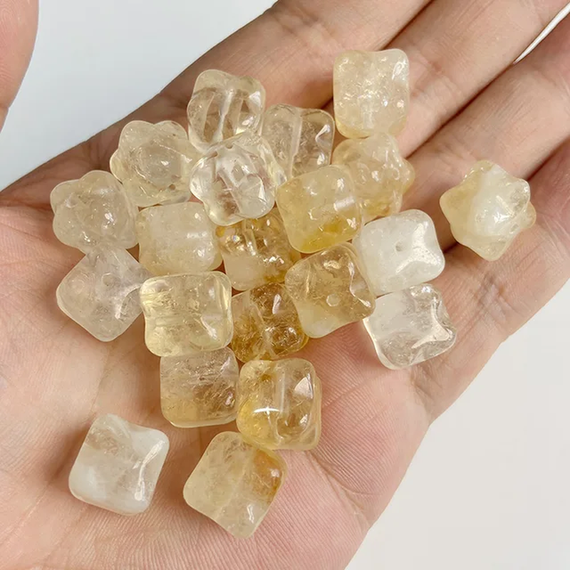 الصورة المصغرة: 5Pcs/Lot Natural Gemstone Nugget Beads 12MM Raw Citrines Amethysts Loose Bead  