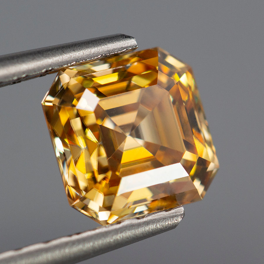Miniaturbild: Champagne Color Moissanite Loose Stone Asscher Cut Lab Diamonds VVS1 1.0--5.0ct 