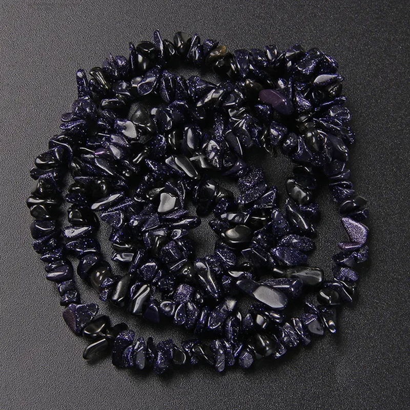 Thumbnail: Natural Gravel Stone Beads Lapis Lazuil Bostwana Sodalite Chips Bead Uncut 3-5Mm