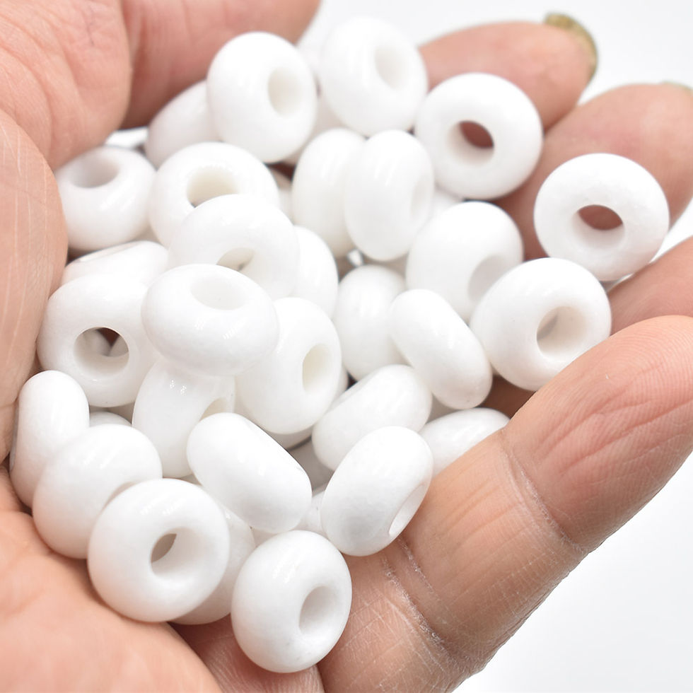 Miniaturbild: Natural stone mixed round shape big hole bead For bracelet 50pcs/lot wholesale 