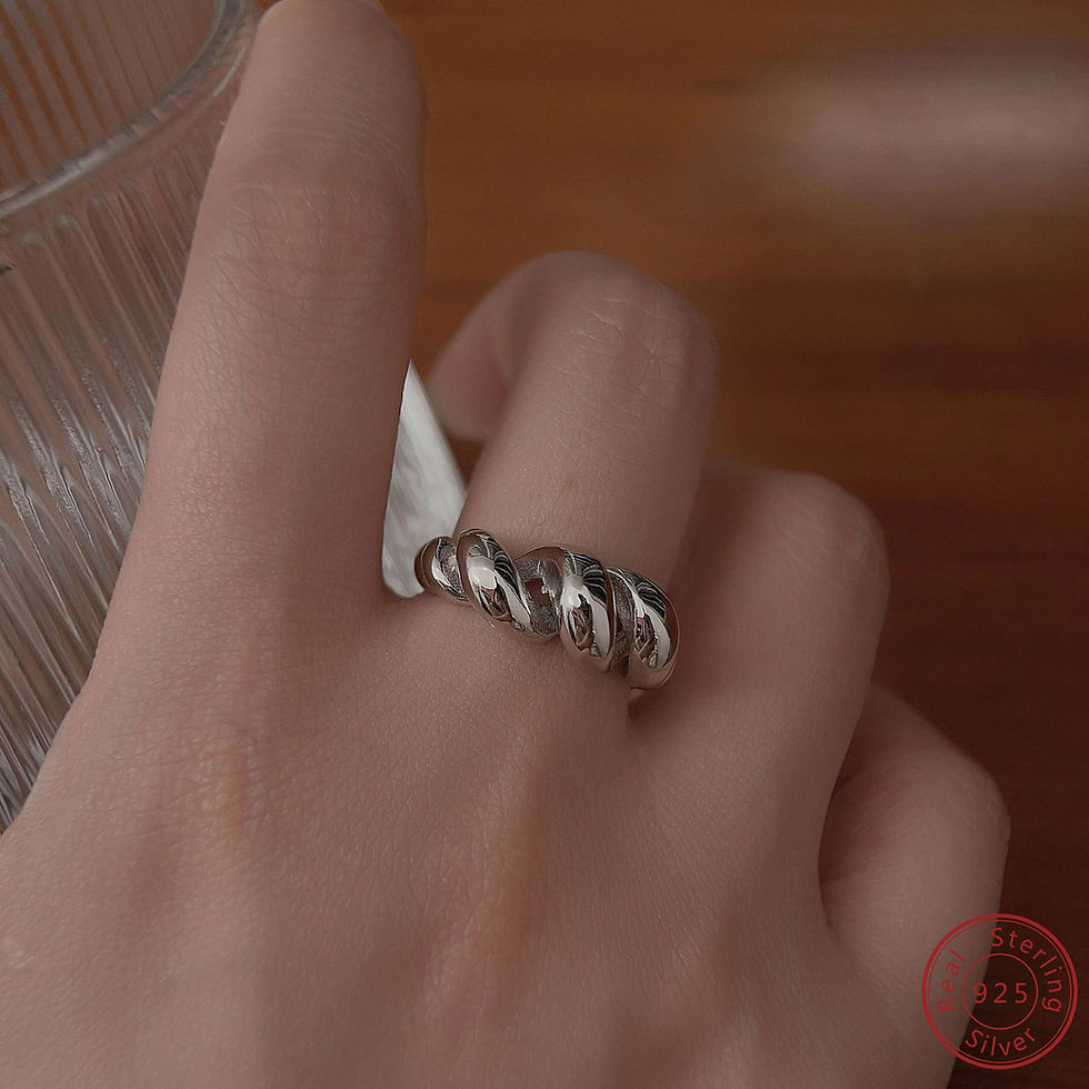 Miniature : 2025 Europe & America S925 sterling silver senior design fashion versatile ring