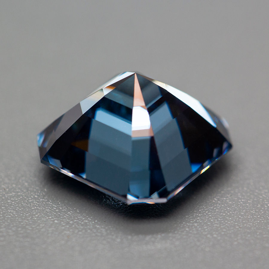 Miniaturbild: Top Sapphire Blue Moissanite Loose Stones Asscher Cut VVS1 Pass Diamond Test GRA