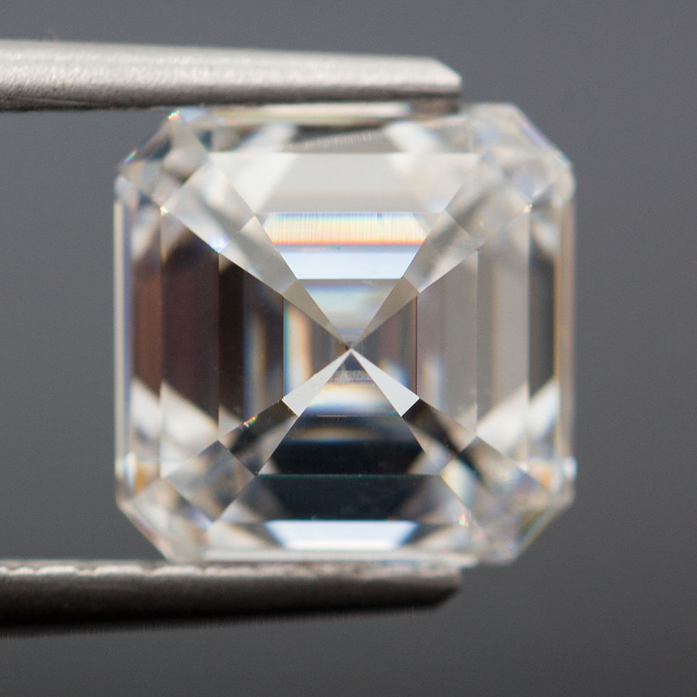 Miniaturbild: Real Moissanite Stone Lab Diamonds Asscher Cut D Color VVS1 Pass Diamond Tester 