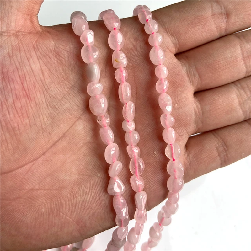 Thumbnail: 5-8Mm Natural Stone Bead Irregular Amethyst Morganite Fluorite Quartz Beads 38Cm