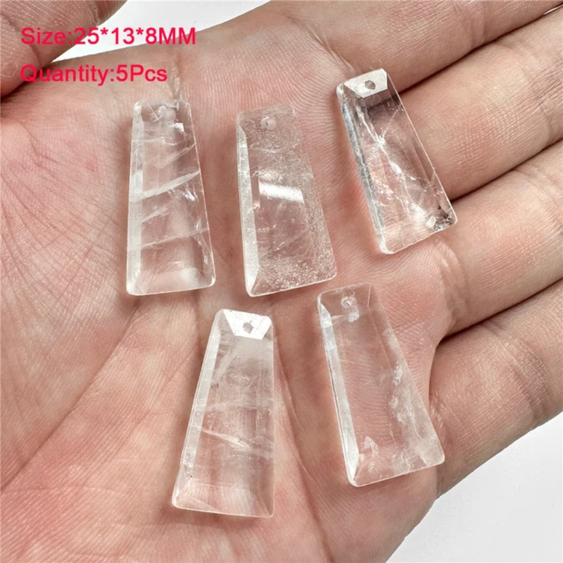 Miniaturbild: Natural Stone Clear Quartz Crystals Beads Faceted Smooth Irregular Loose Bead 