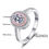 Miniature : 1 Carat Center Moissanite Rings Double Halo Oval Cut Engagement Rings for Women 