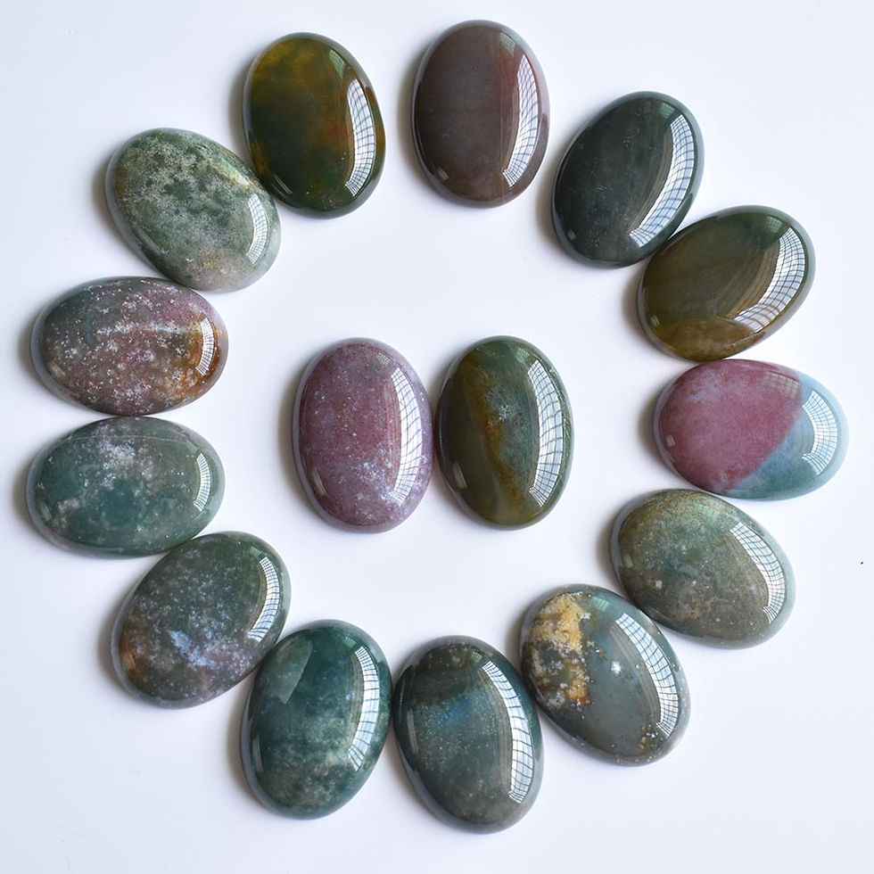 Miniaturbild: Wholesale 30pcs 18x25mm natural gemstones mixed oval CABOCHON bead for jewelry 