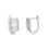 Miniature : 925 Sterling Silver Ladder Square Zircon Earrings with Simple and Fashionable Te