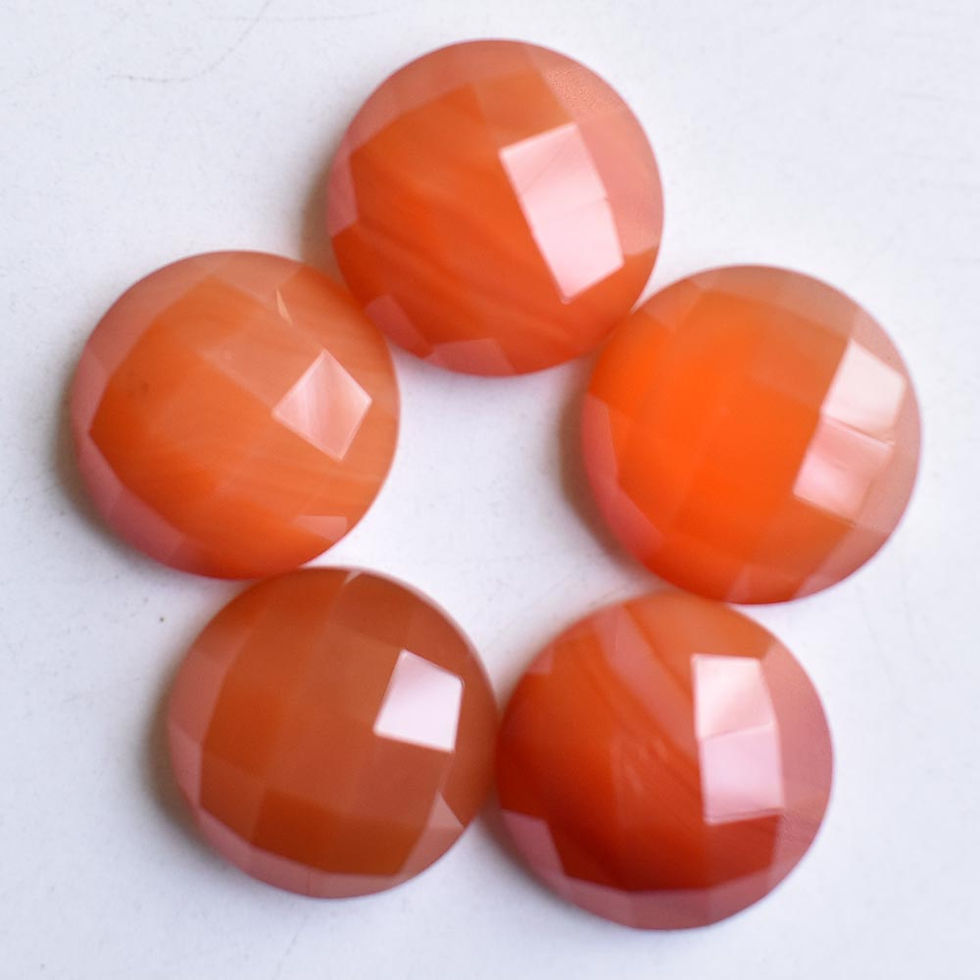 Miniaturbild: Natural stone mixed round cabochon faceted bead for jewelry 16mm Wholesale12pcs
