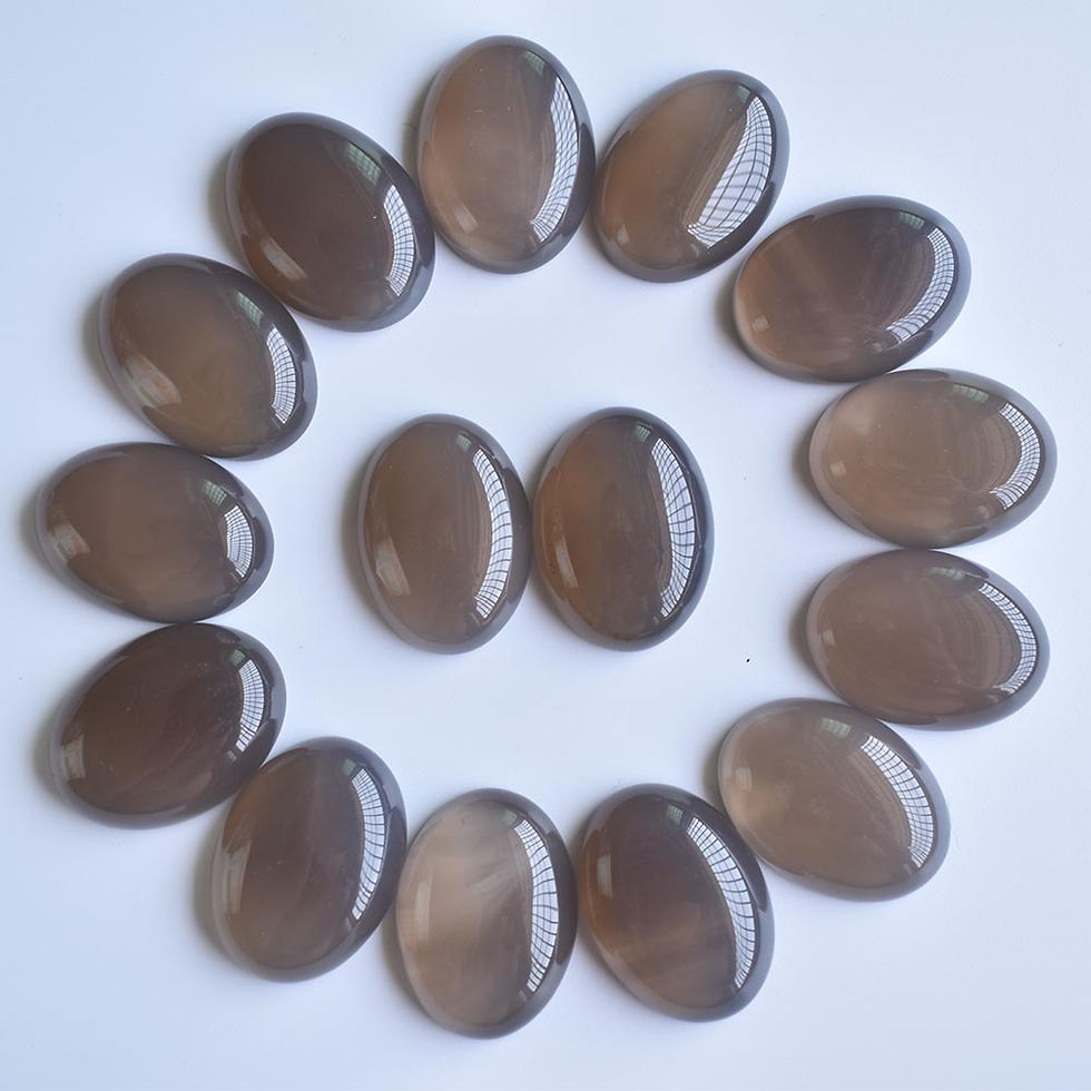 Miniaturbild: Wholesale 30pcs 18x25mm natural gemstones mixed oval CABOCHON bead for jewelry 