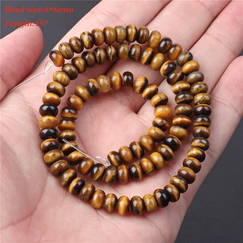 Miniaturbild: 45Kind Tiger Eye Stone Bead Natural Round Faceted Square Loose Beads Fit Fashion