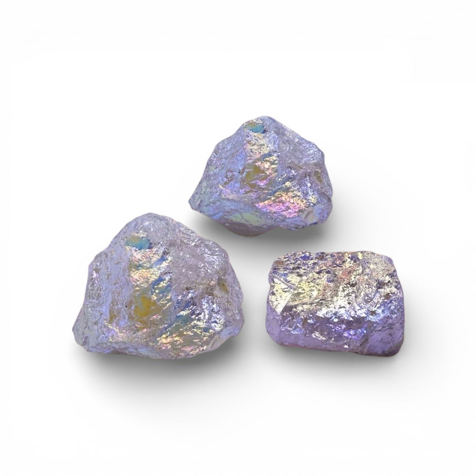 Miniaturbild: Raw Angel Aura Rose Quartz Rough Stones 2pcs, Natural Healing Crystal for Home