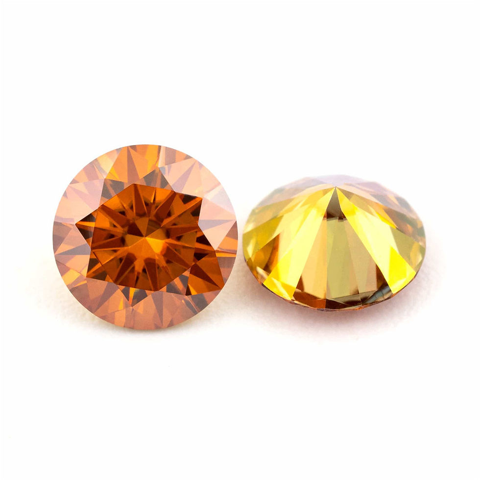 Miniature : Rainbow / Orange / Red Moissanite Loose Stones VVS1 0.5ct-5.0ct Round Cut Color 