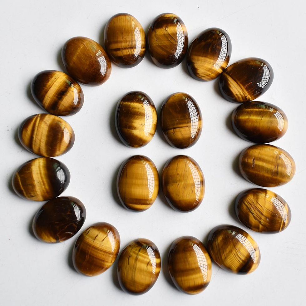 Miniaturbild: Wholesale natural tiger eye loose stone oval cabochon bead for jewelry making 