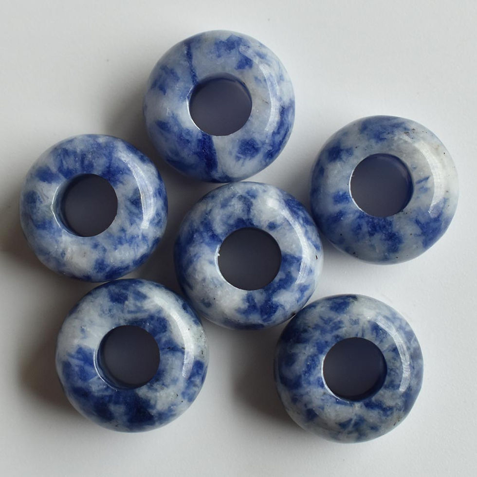 Miniaturbild: Natural stone mixed round shape big hole bead For bracelet 50pcs/lot wholesale 