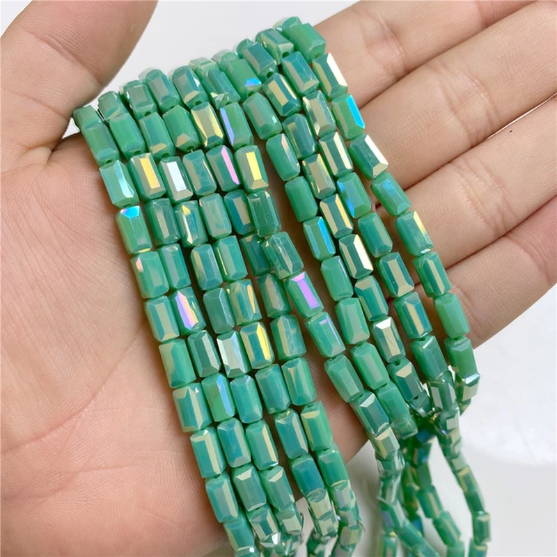 Miniaturbild: 70Pcs/Lot High Quality Rectangle Glass Bead Faceted Austrian Crystal Cube Beads 