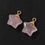Miniaturbild: 15mm Faceted Star Gemstone Pendants – Labradorite Amethyst Quartz, 2PCS