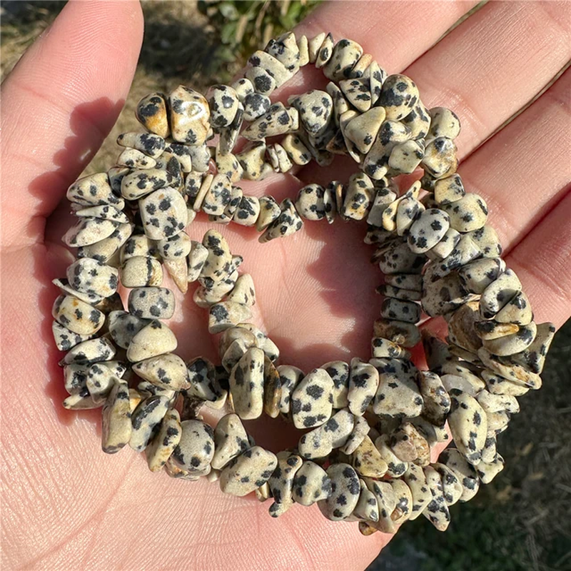 Thumbnail: 5-8Mm Natural Blue Moonstone Beads White Cat Eye Crystals Opal Stone Chips Bead 