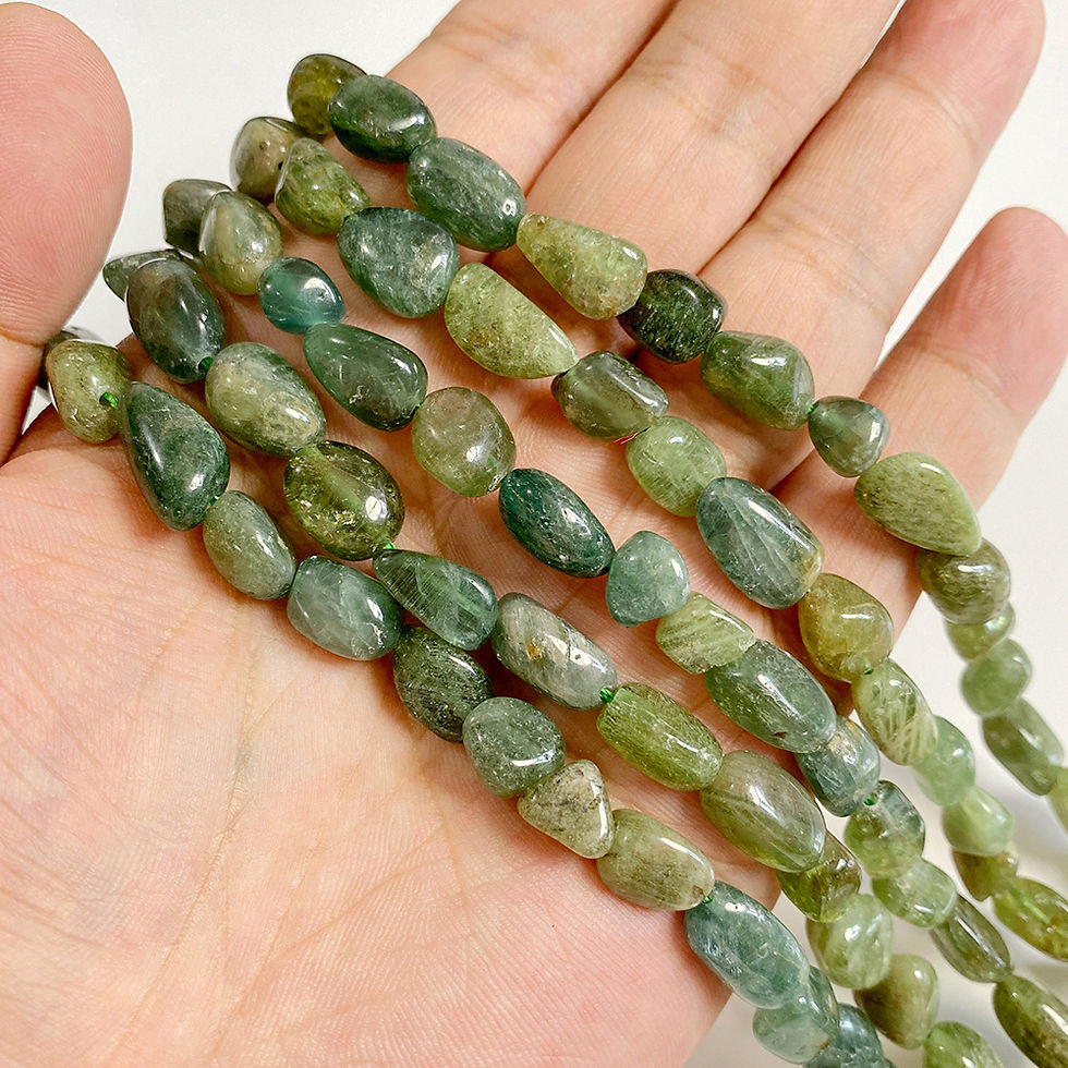 Thumbnail: 8–12mm Irregular Natural Stone Beads – Moonstone, Fluorite, Quartz for DIY