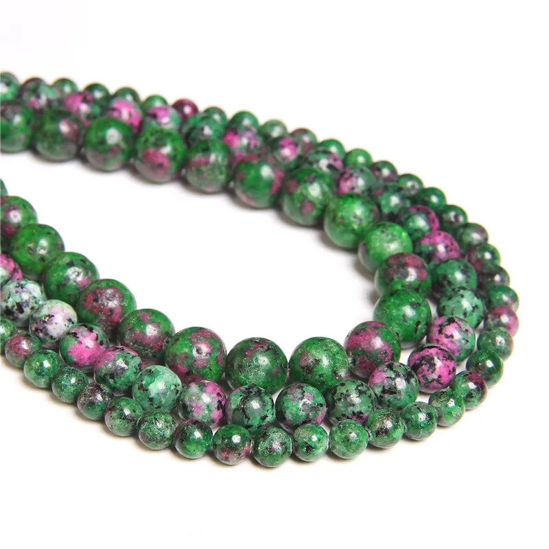 Miniaturbild: Natural Epidote Zoisite Beads Round Loose Beads For Jewelry Making 15''Strand 