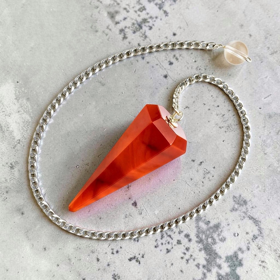 Miniaturbild: Natural Carnelian Pendulum | Sacral Chakra Healing Crystal | Dowsing Tool