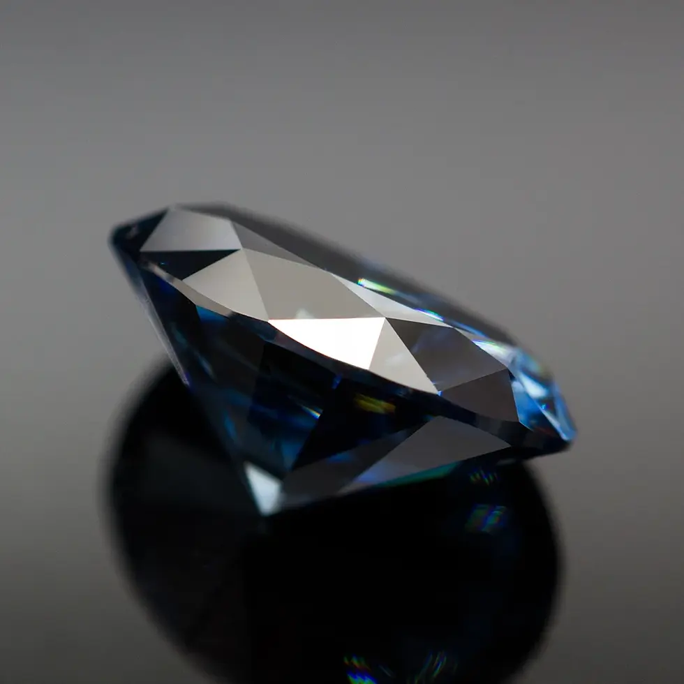 Miniatura: Never Fade Royal Blue Moissanite Stone with Certificate Oval Cut 1.0-6.0ct VVS1 