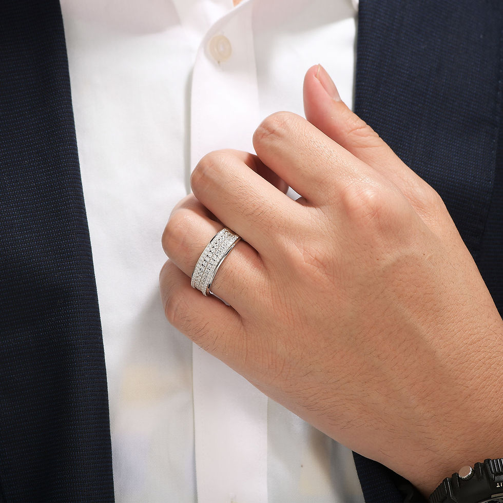 Thumbnail: 925 Silver Original Rings for Men Women Couples Luxury Jewelry Promise Engagemen