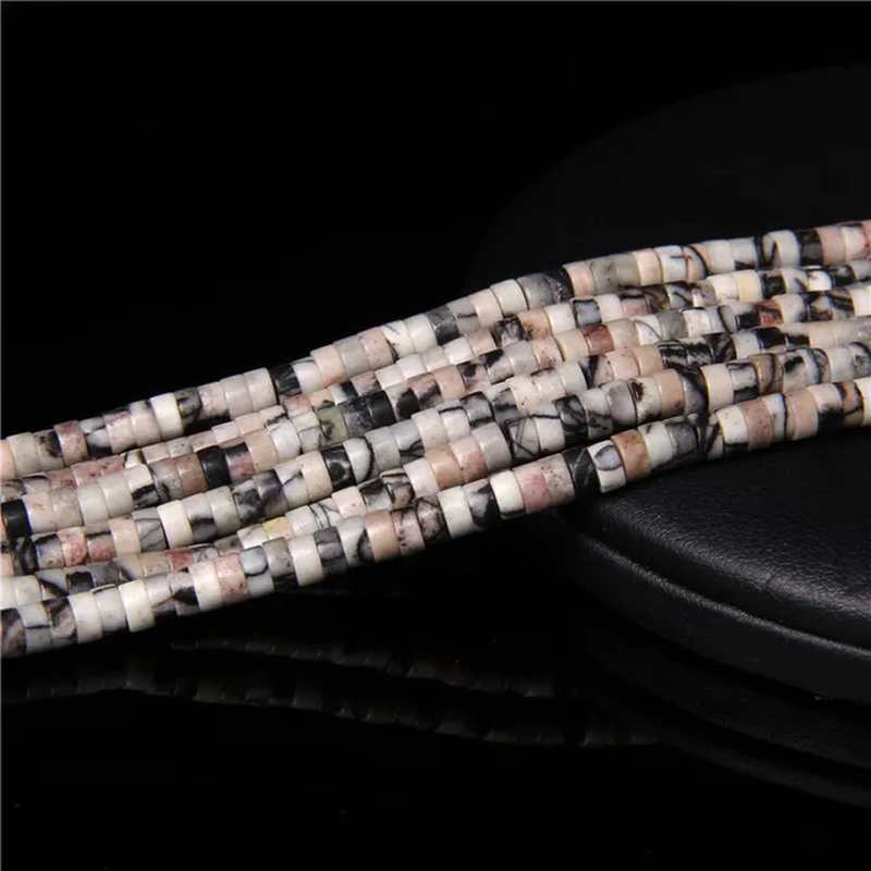 Miniaturbild: 4X2Mm Natural Stone Spacer Bead Multicolor FlatDisc Round Quartz Jade Loose Bead