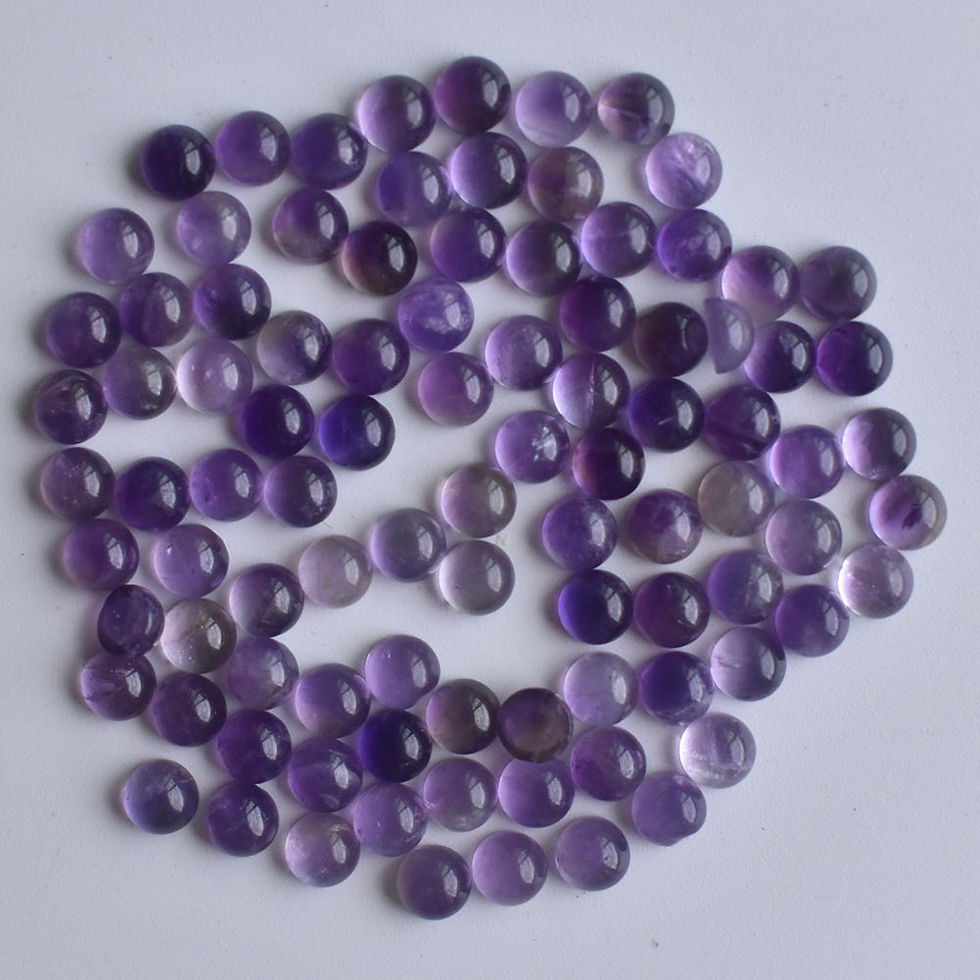 Miniatura: Wholesale 100pcs Lapislazuli Amethyst natural stone mixed round cabochon 4mm 