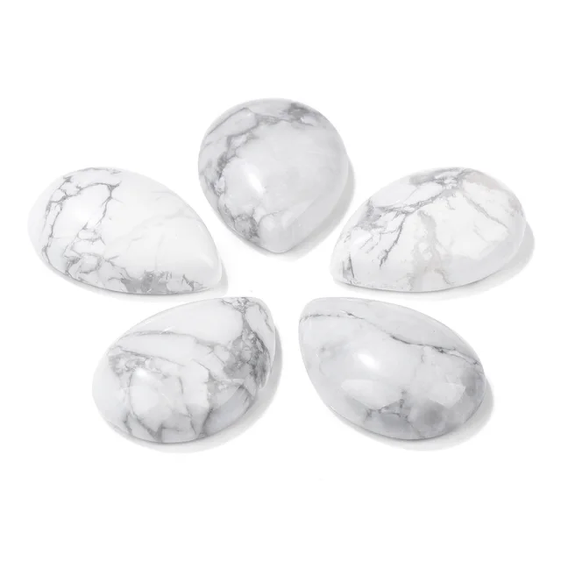 Miniaturbild: 10Pcs Natural Waterdrop Stone Cabochon Beads Semi-Flat Teardrop Cameo Beads 