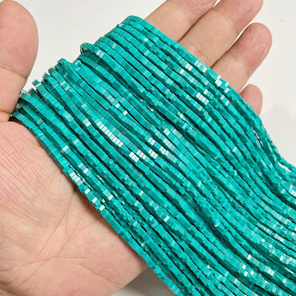 Thumbnail: Natural Colorful Stone Bead 2X3Mm Small Square Slice Loose Bead Jewelry Making 