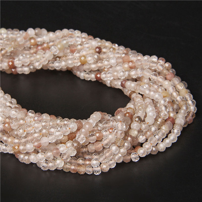 Miniaturbild: 3x4mm Quartz Rondel Beads Faceted Agate Amazonite Sadalite Jade Bead For Jewelry