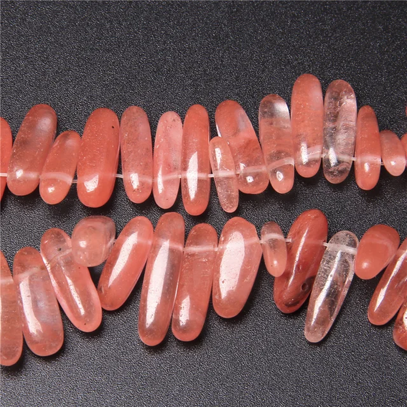 Miniature : Natural Teeth Shape Stone Bead10-24MM Amethyst Jasper Agate Turquoise Stick Bead