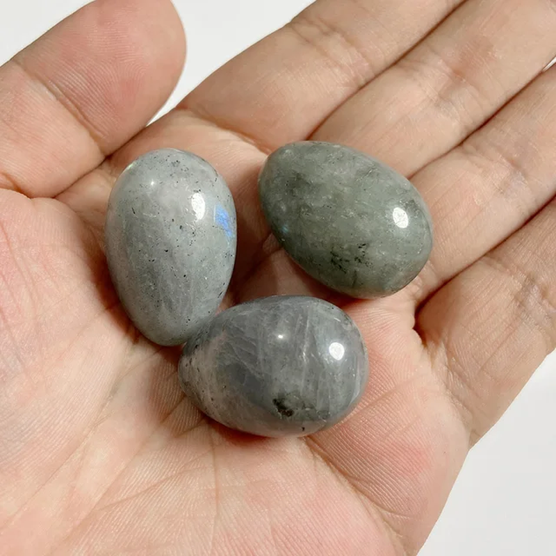 الصورة المصغرة: 20X30Mm Natural Egg Shape Stone Ornament Opal Quartzs Power Minerals Decoration 