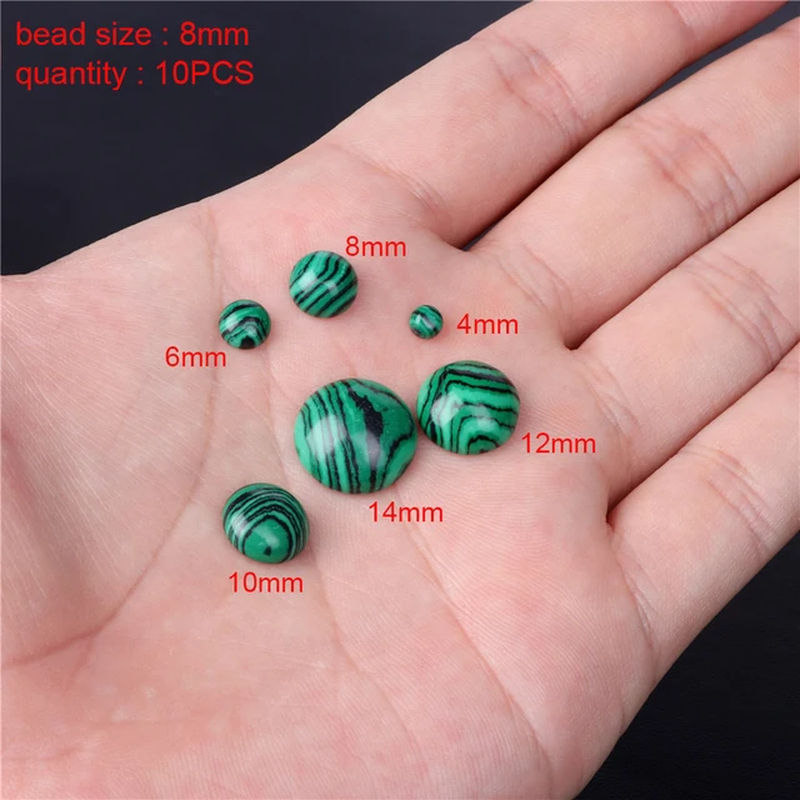 Miniaturbild: Malachite Stone Bead Green Charm round Irregular Shape Loose Beads for Jewelry 