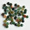 Thumbnail: Natural stone mixed round cabochon beads for DIY 10mm wholesale 50pcs/lot 