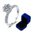 Miniature : Certified 5 Carat Diamond Engagement Ring For Women 14K White Gold Silver Rings