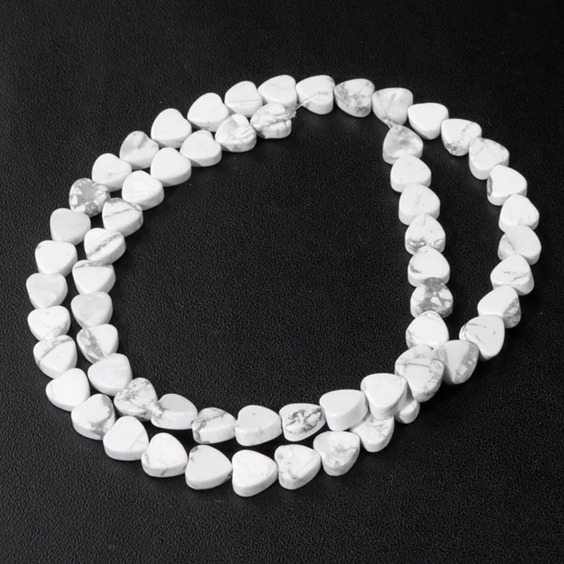 Miniatura: Natural Muticolor Gemstone Bead Heart Love Shape Flat Loose Bead for Jewelry 6MM