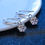 Thumbnail: Sterling Silver Diamond Earring Classic Round Cut Moissanite Ear Hook Earrings