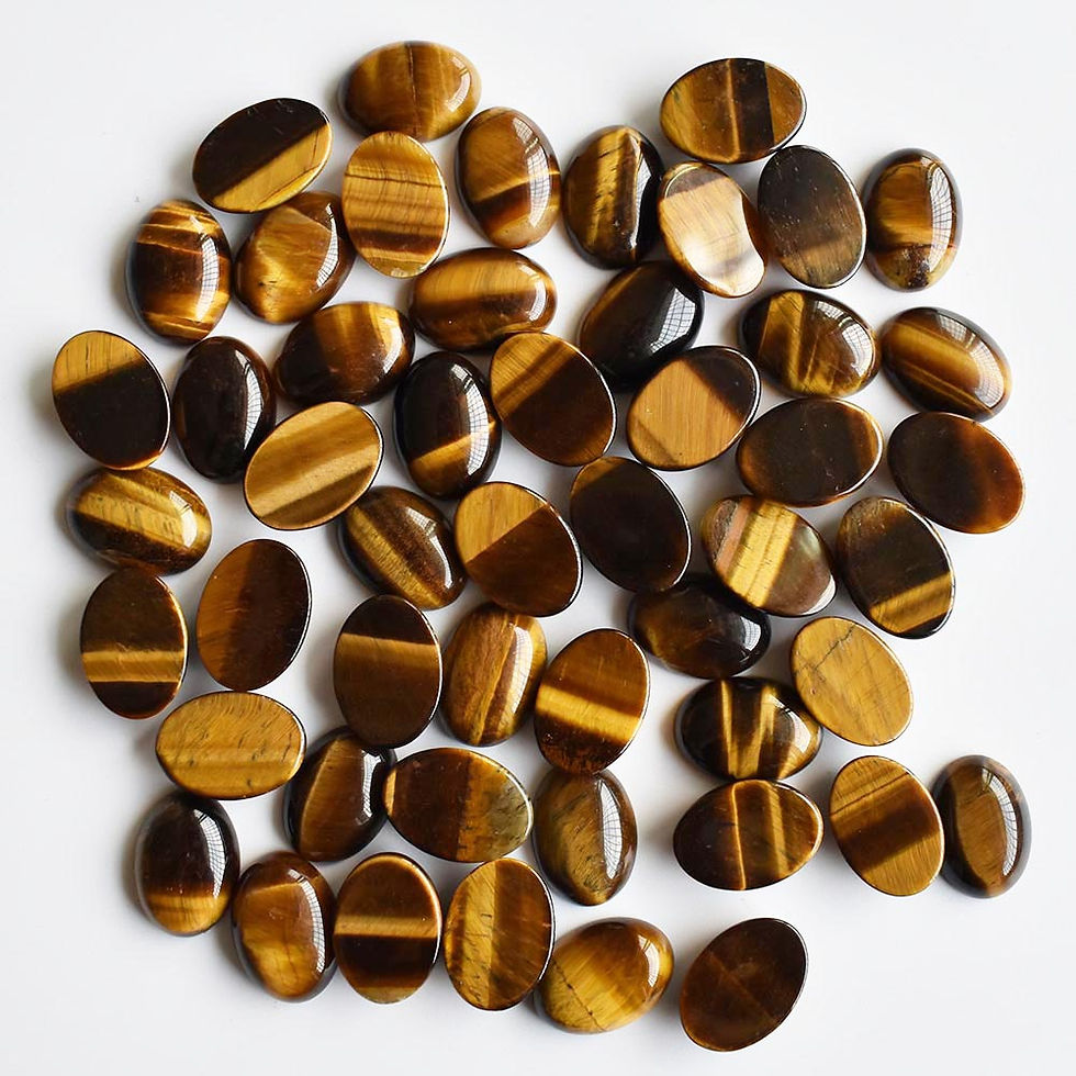 Miniaturbild: Wholesale natural tiger eye loose stone oval cabochon bead for jewelry making 