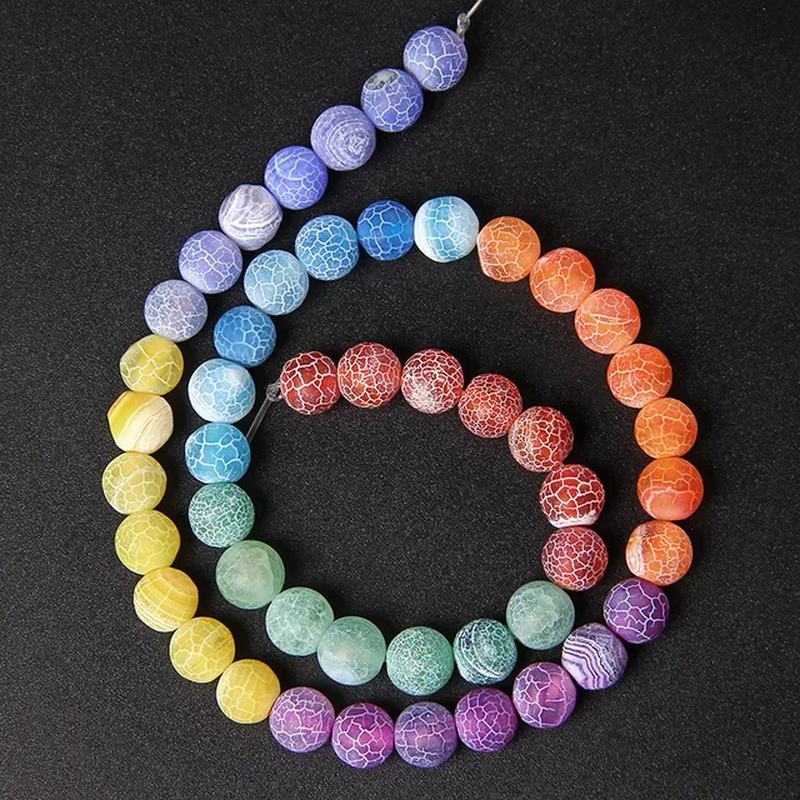 Miniaturbild: 7 Chakra Natural Multicolor Beads Agates Tiger Eye Beads For Jewelry Making 15''
