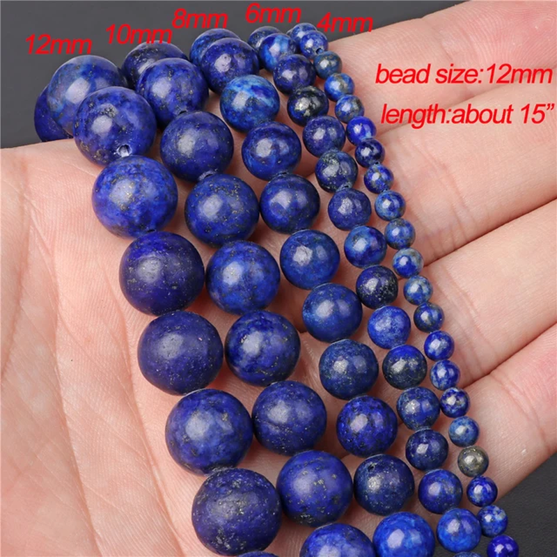 Miniaturbild: 45styles Natural Lapis Lazuli Bead Blue Round Rondelle Faceted Loose Stone Bead 