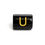 Miniature : 10x13mm Black Gold Color Mixed Letter Glass Bead Tube Column Loose Bead Jewelry 