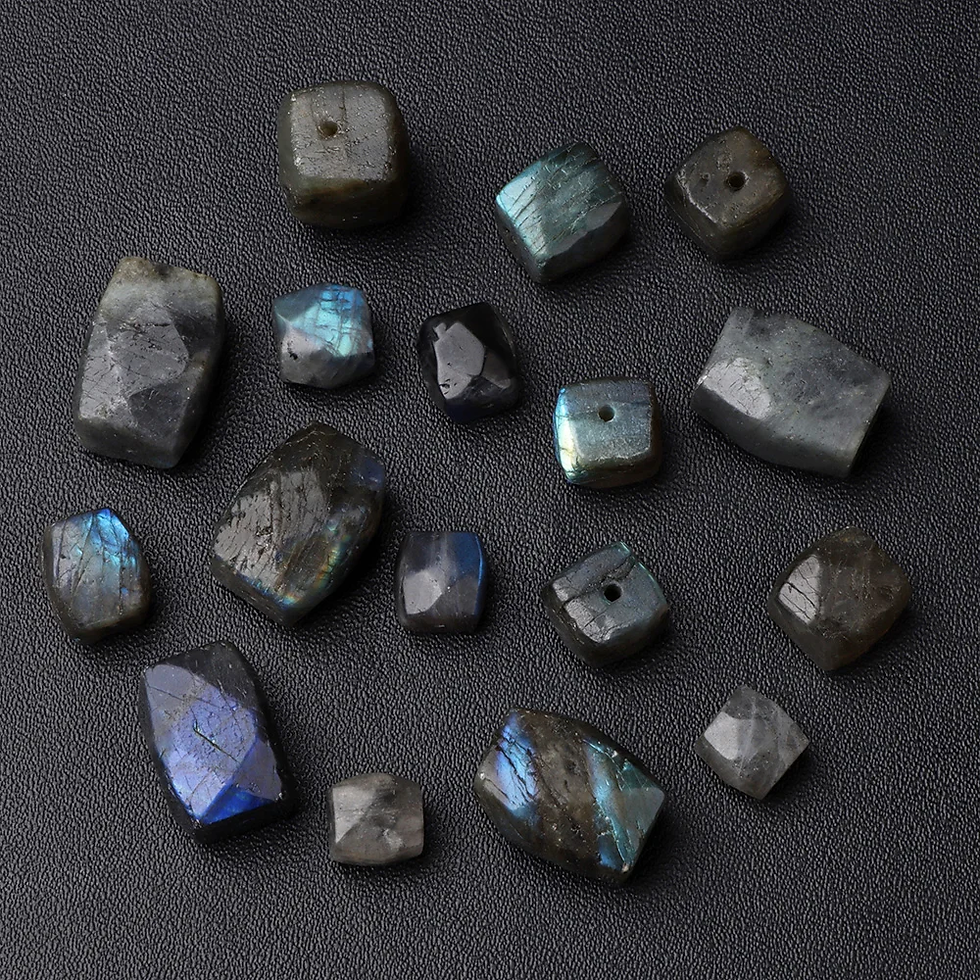Thumbnail: 8/10/12Mm Raw Faceted Stone Bead Quartz Amethyst Cube Loose Mineral Bead 5Pcs/Lt