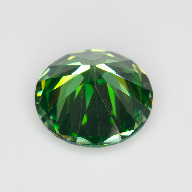 Miniatura: Vivi Green Color Moissanite Loose Stones VVS1 6.5mm 1.0ct Positive Pass Diamond
