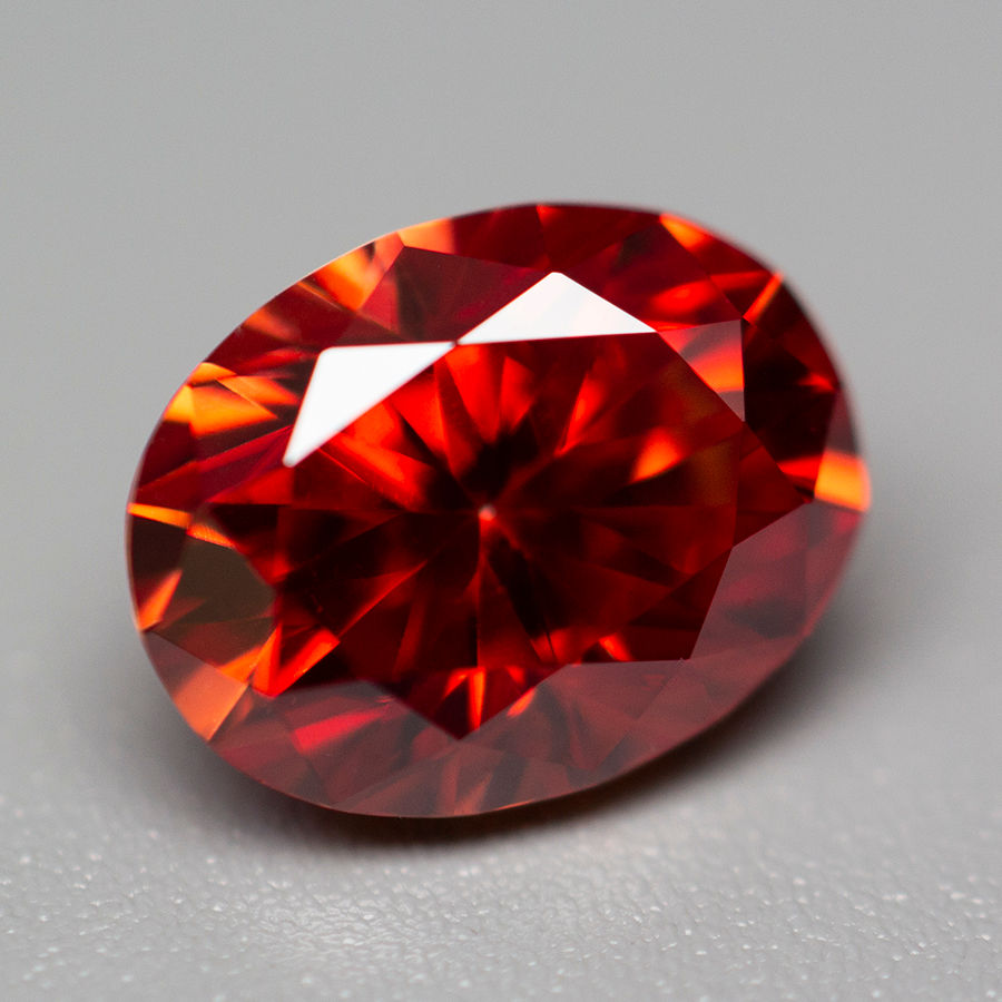 Miniaturbild: Garnet Color Oval Shape Moissanite Loose Stone VVS1 From 0.5ct to 5ct Moissanite