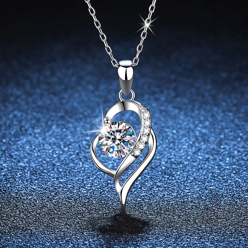 Miniaturbild: 2025 Luxury GRA Certified 1 Carat Moissanite Pendant Necklace for Women Party 92